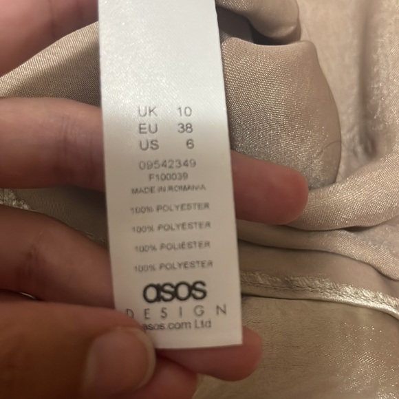 ASOS DESIGN batwing bias cut maxi dress in oyster - Picture 8 of 8